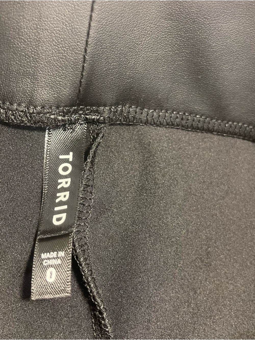 Torrid 0X , L , 12 Black Faux Leather Quilted Moto Style Leggings City, Biker - Picture 8 of 9